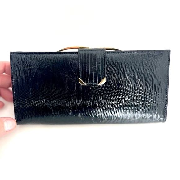 Stratton Of London Vintage Black leather Wallet - Picture 1 of 6